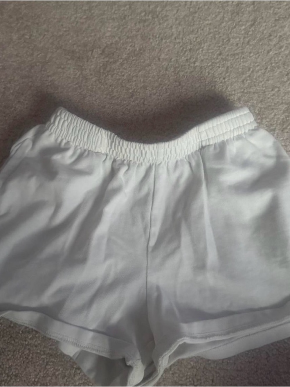 No Boundaries White Elastic Waist Athletic Shorts